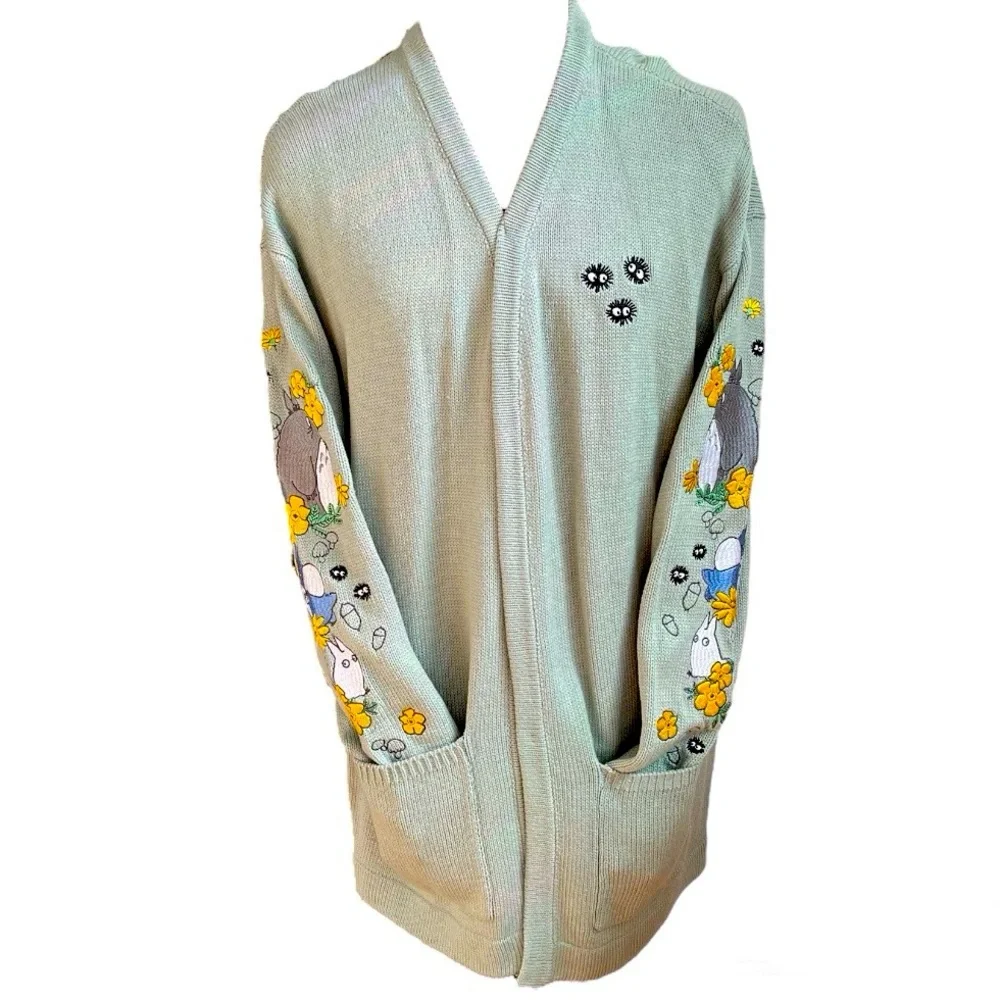 NWT Her Universe Studio Ghibli My Neighbor Totoro Embroidered Open Cardigan - Picture 5 of 9